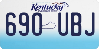KY license plate 690UBJ