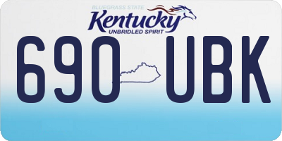 KY license plate 690UBK
