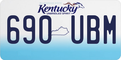 KY license plate 690UBM