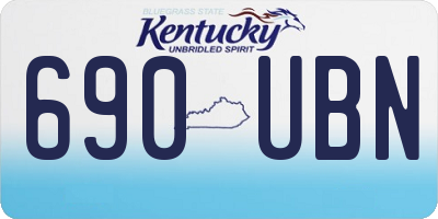 KY license plate 690UBN