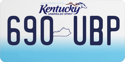 KY license plate 690UBP