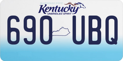 KY license plate 690UBQ