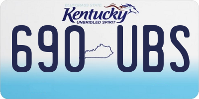 KY license plate 690UBS
