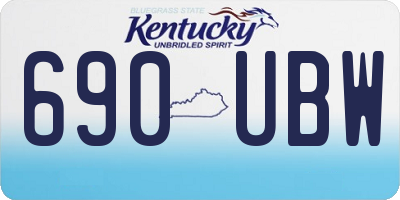 KY license plate 690UBW