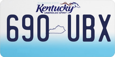 KY license plate 690UBX