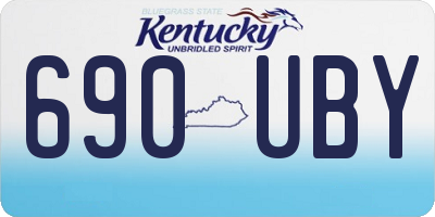 KY license plate 690UBY