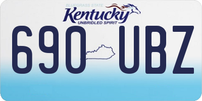 KY license plate 690UBZ