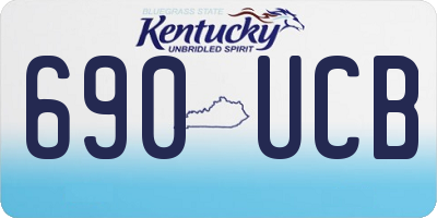 KY license plate 690UCB