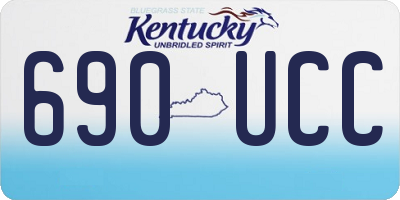 KY license plate 690UCC