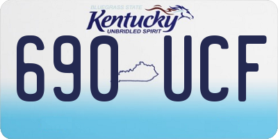 KY license plate 690UCF