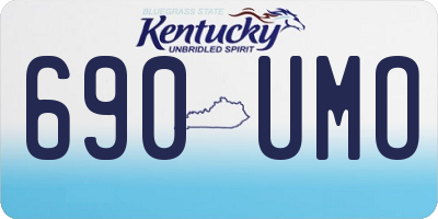 KY license plate 690UMO