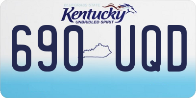 KY license plate 690UQD