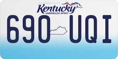 KY license plate 690UQI