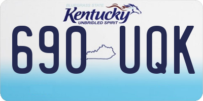 KY license plate 690UQK
