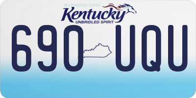 KY license plate 690UQU
