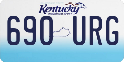KY license plate 690URG