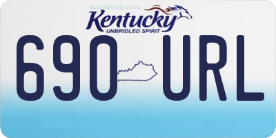 KY license plate 690URL