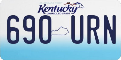 KY license plate 690URN