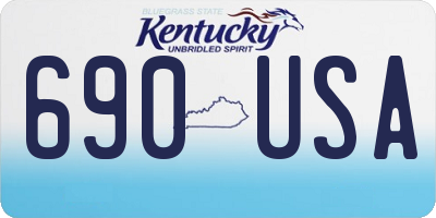 KY license plate 690USA