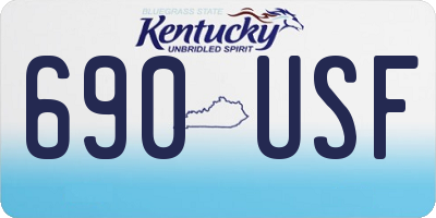 KY license plate 690USF