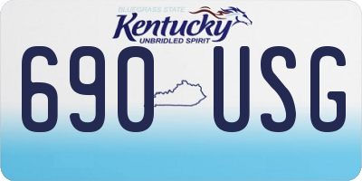 KY license plate 690USG