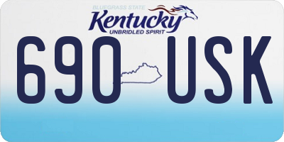KY license plate 690USK