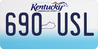 KY license plate 690USL