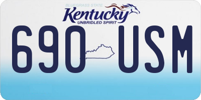 KY license plate 690USM
