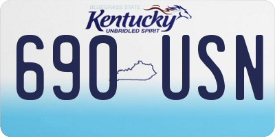 KY license plate 690USN