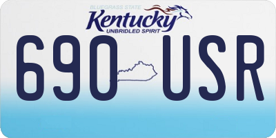 KY license plate 690USR