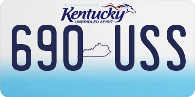 KY license plate 690USS