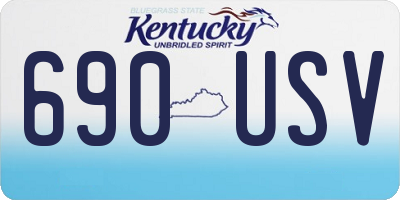 KY license plate 690USV