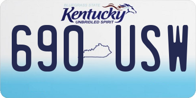 KY license plate 690USW