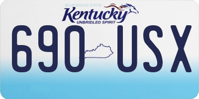 KY license plate 690USX