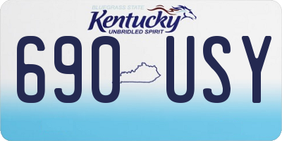 KY license plate 690USY