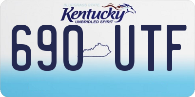 KY license plate 690UTF
