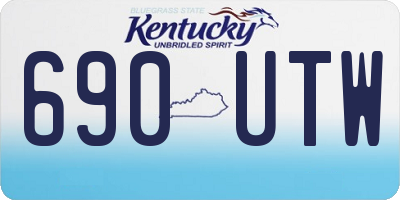 KY license plate 690UTW