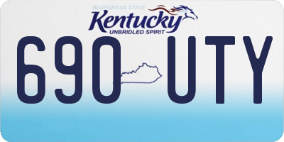 KY license plate 690UTY