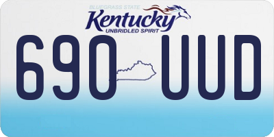 KY license plate 690UUD