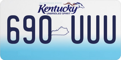 KY license plate 690UUU