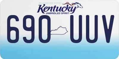 KY license plate 690UUV
