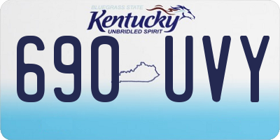 KY license plate 690UVY