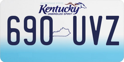 KY license plate 690UVZ