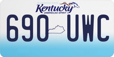 KY license plate 690UWC