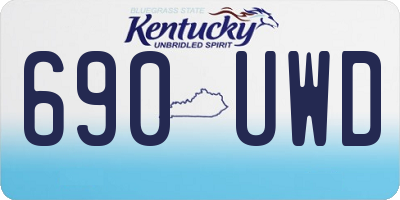 KY license plate 690UWD