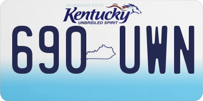 KY license plate 690UWN
