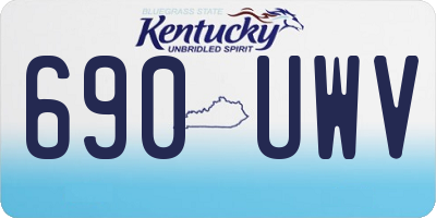 KY license plate 690UWV
