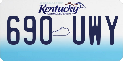 KY license plate 690UWY