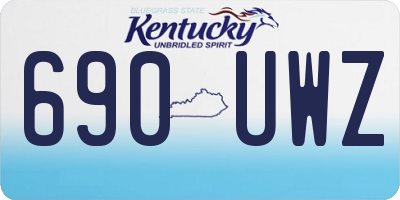 KY license plate 690UWZ