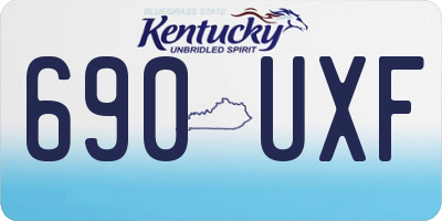 KY license plate 690UXF